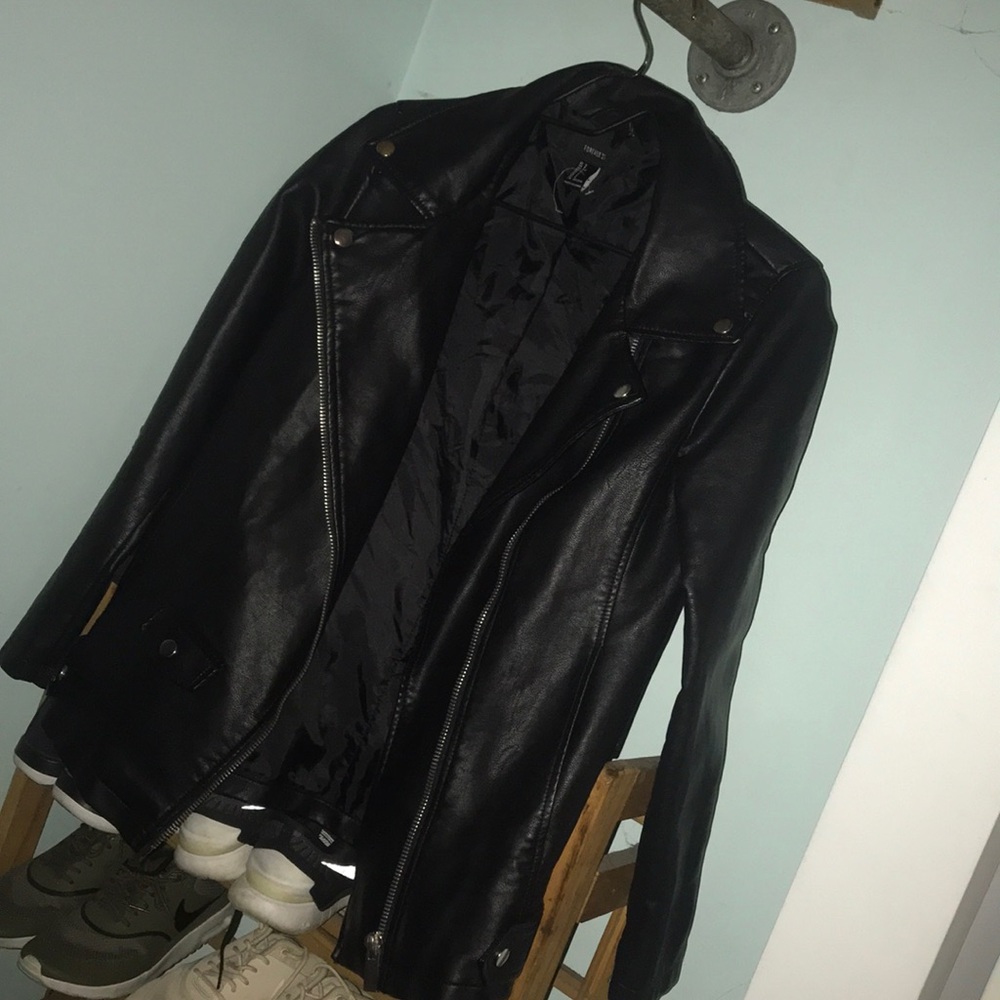 F21 faux leather jacket